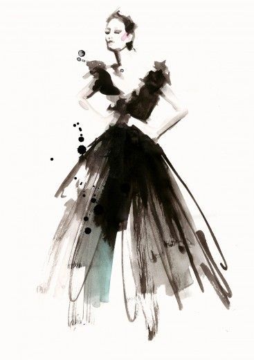 Silhouette de femme haute couture